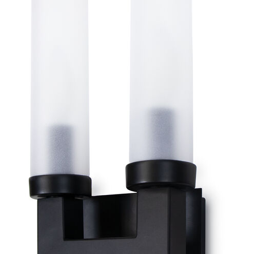Coastal Living Montecito 2 Light 12.75 inch Black Outdoor Wall Sconce, Double