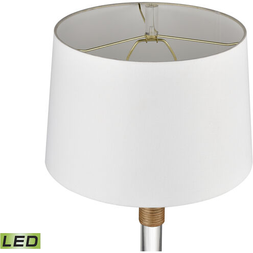 Island Summit 36 inch 9.00 watt Clear with Natural and Brass Table Lamp Portable Light