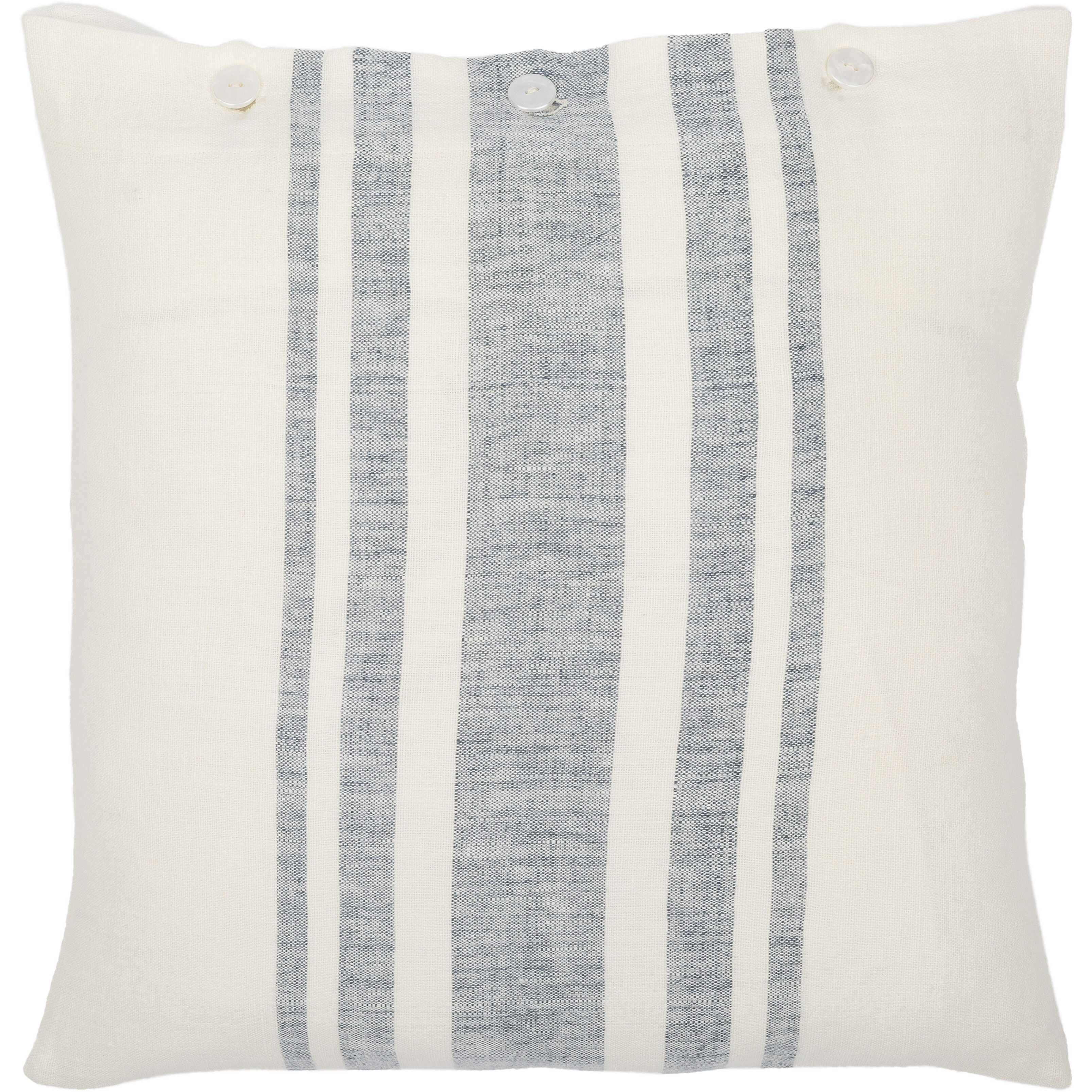 Linen Stripe Buttoned Pillow Kit