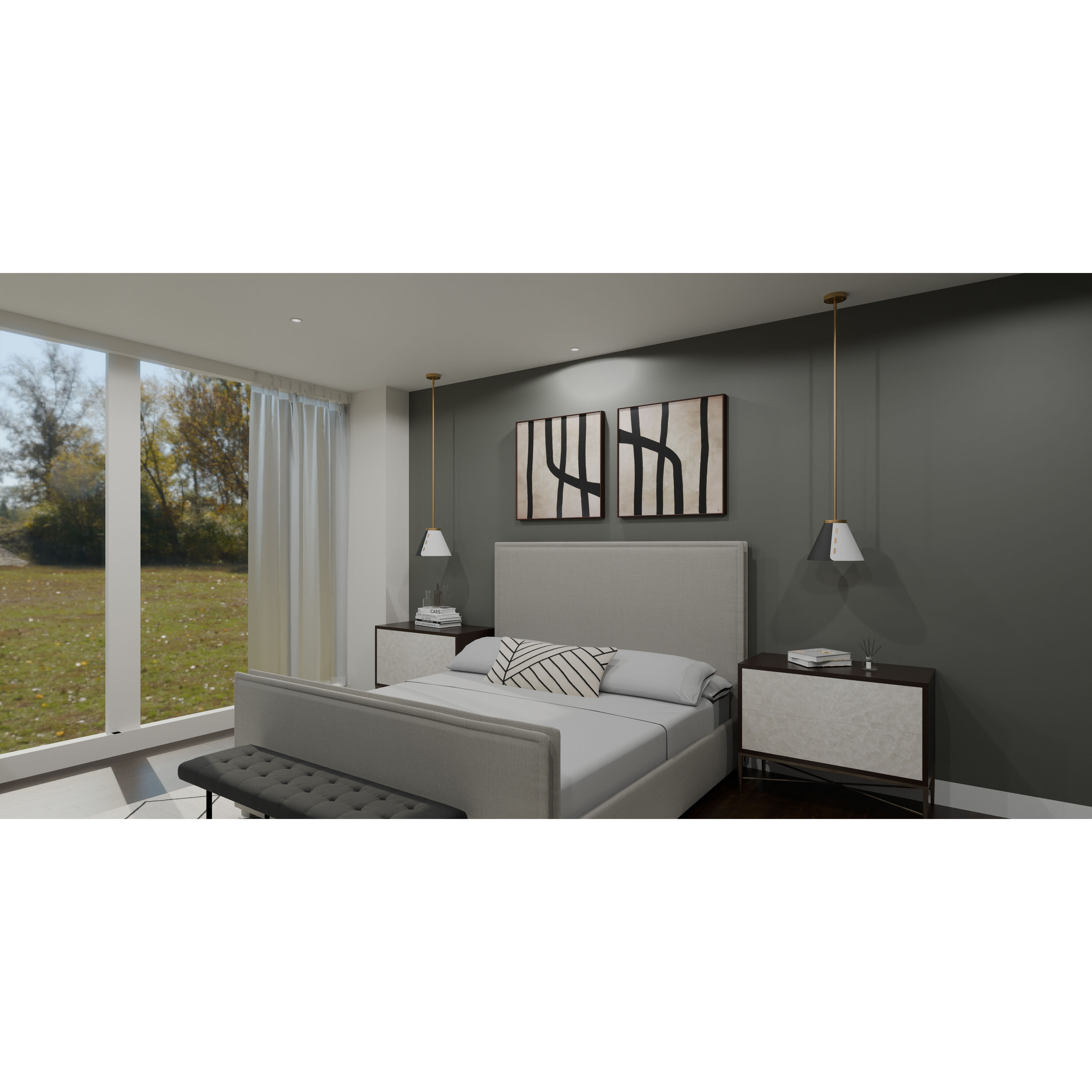 Trette 1 Light 12 inch Brushed Weathered Brass Pendant Ceiling Light