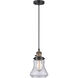 Franklin Restoration Bellmont LED 6 inch Black Antique Brass Mini Pendant Ceiling Light