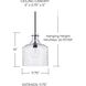 Elijah 1 Light 12 inch Matte Black Pendant Ceiling Light 