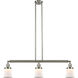 Franklin Restoration Small Canton LED 38.5 inch Brushed Satin Nickel Island Light Ceiling Light in Matte White Glass, Franklin Restoration