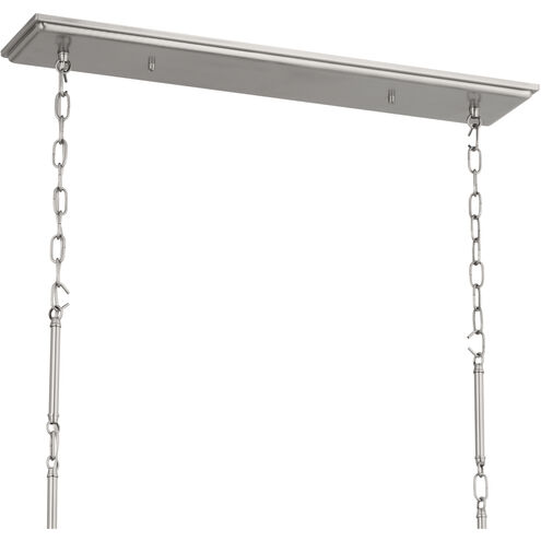 Adeena 8 Light 20.75 inch Classic Pewter Chandelier Linear Ceiling Light