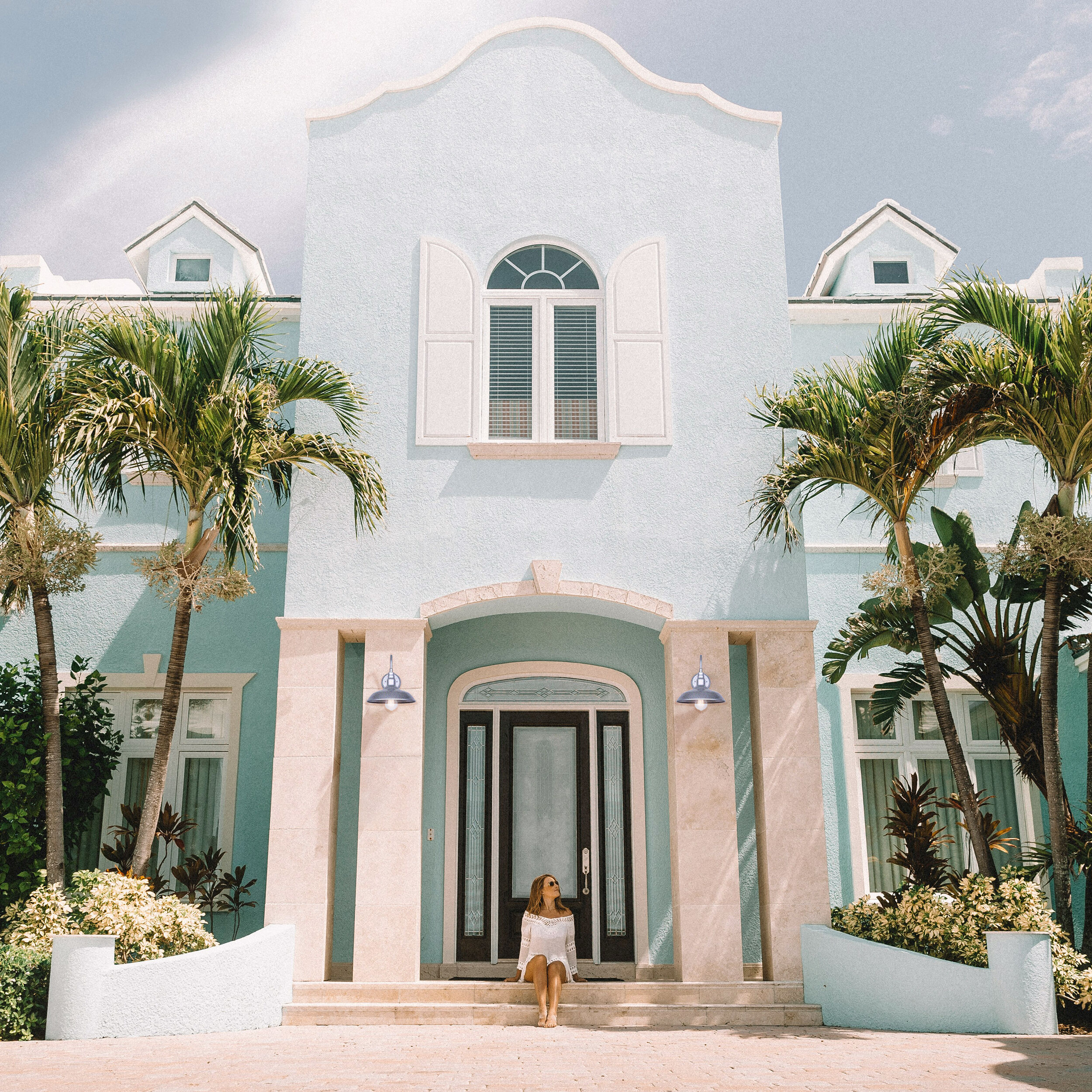 Desi 1 Light 10 inch Distressed Galvanized Outdoor Wall Lantern