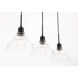 Clive 3 Light 35 inch Black Pendant Ceiling Light