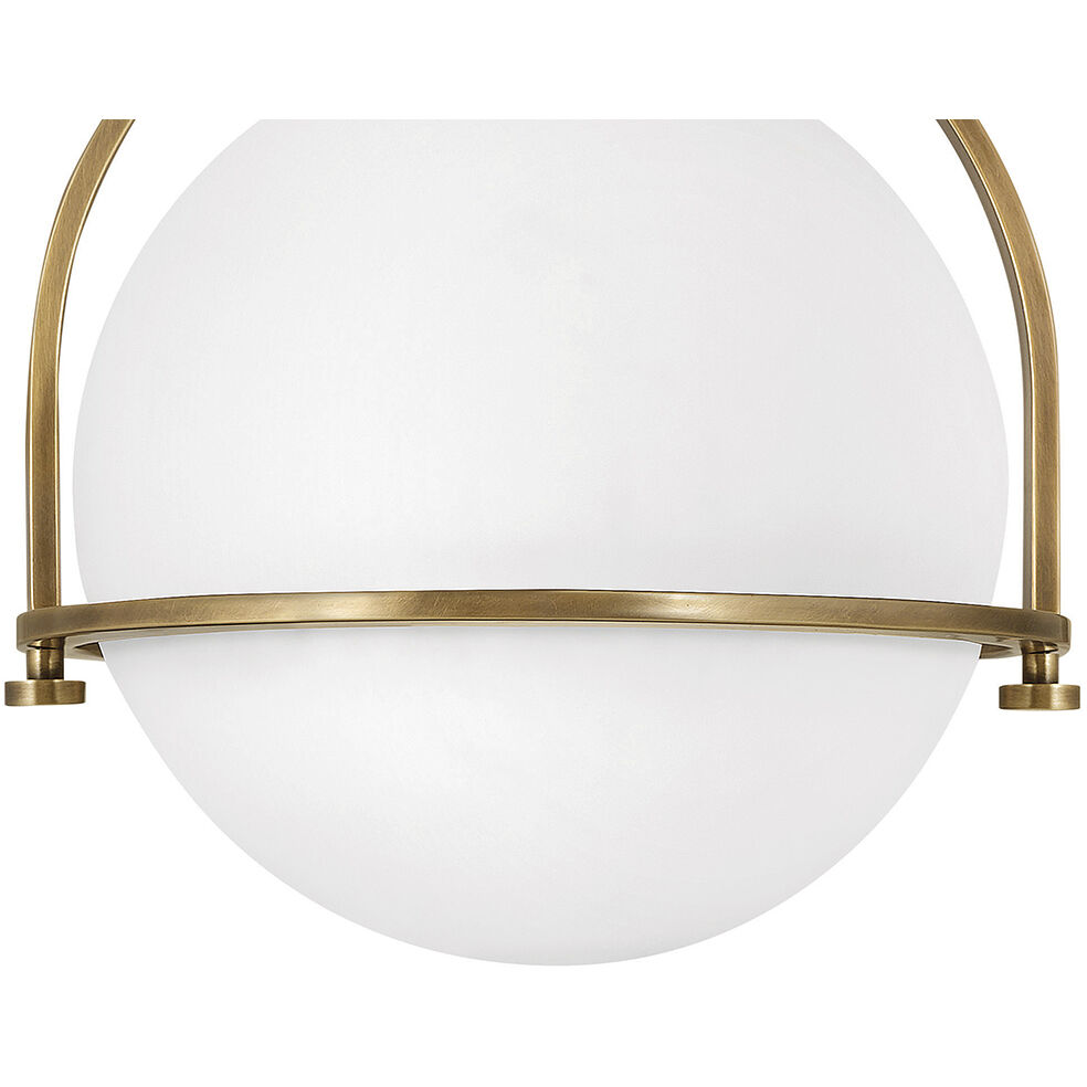 Somerset 1 Light 11.5 inch Heritage Brass Indoor Semi-Flush Mount Ceiling Light