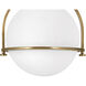 Somerset 1 Light 11.5 inch Heritage Brass Indoor Semi-Flush Mount Ceiling Light