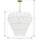 Marclaire 11 Light 26.5 inch Legacy Brass Pendant Ceiling Light in Clear Textured Handmade Glass