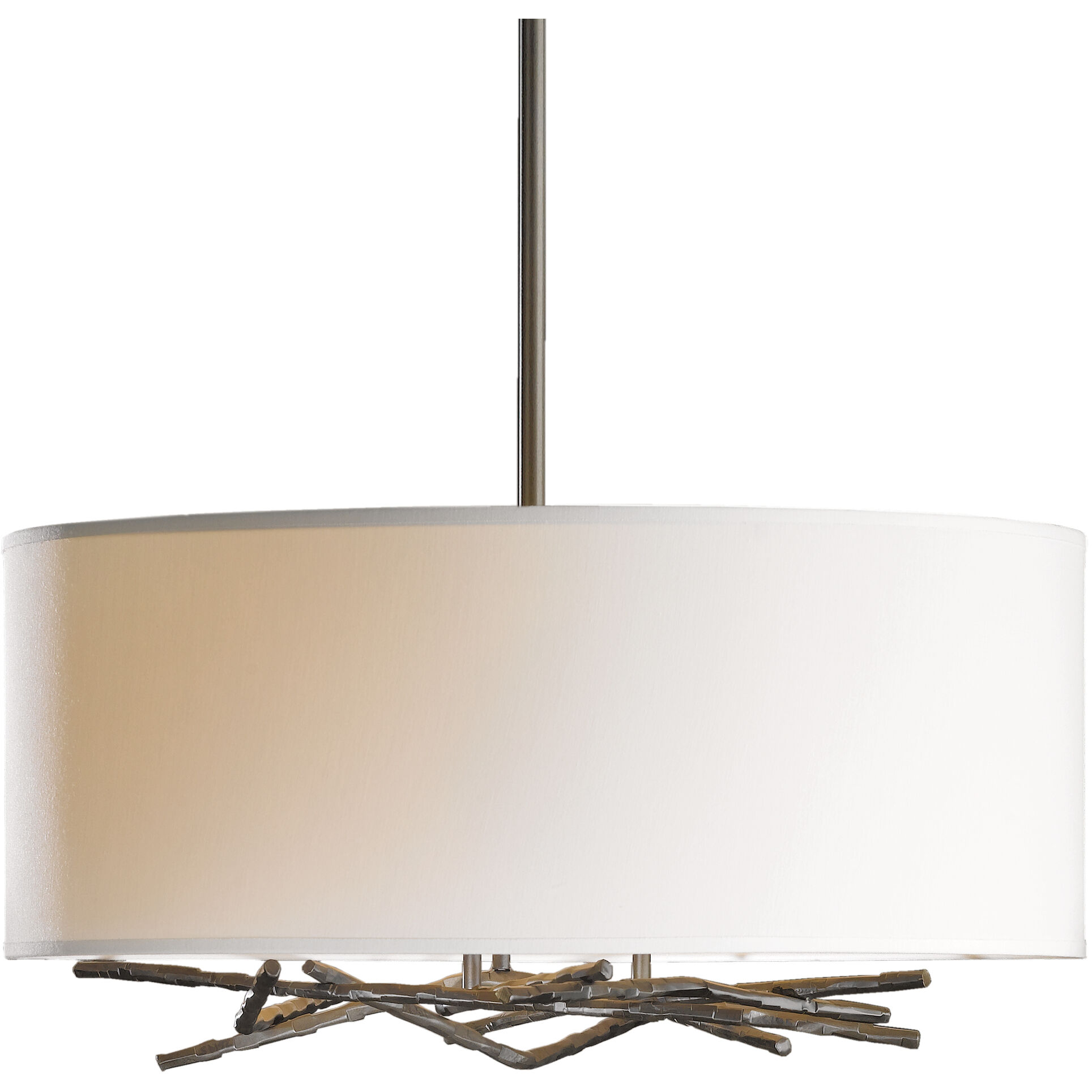 Brindille 3 Light 22 inch Dark Smoke Pendant Ceiling Light in Natural Anna