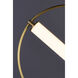 Flare LED 6.25 inch Black and Soft Gold Single Pendant Ceiling Light