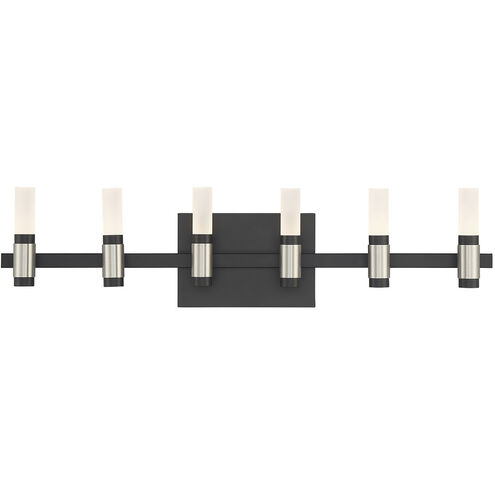 Albany LED 26.5 inch Silver and Black Vanity Light Wall Light