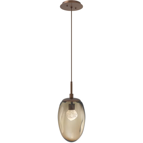 Meteo LED LED 10 inch Burnished Bronze Pendant Ceiling Light in 2700K LED, Zircon Inner - Bronze Outer
