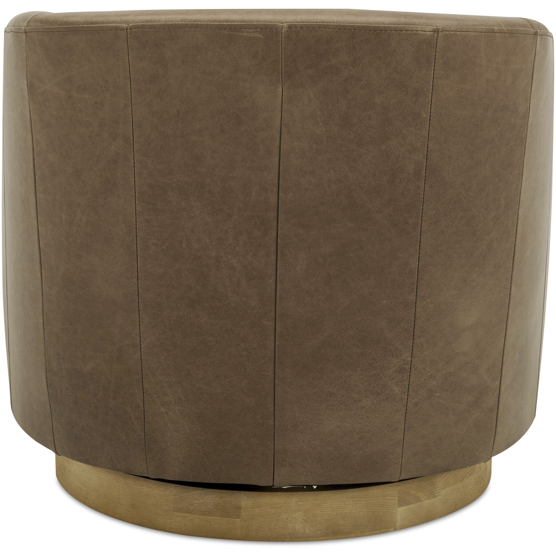 Oscy Brown Swivel Chair in Tan