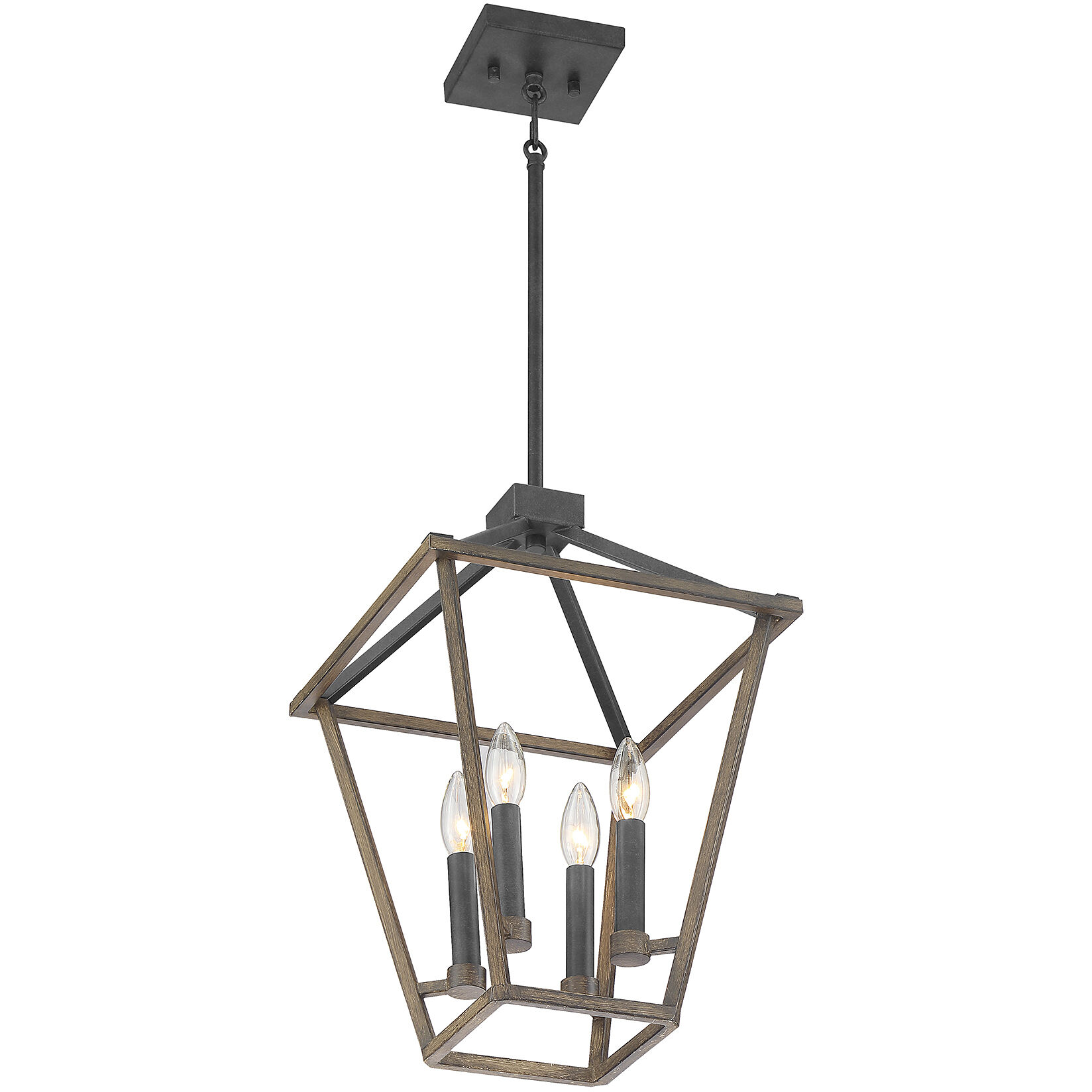 Oaklawn 4 Light 12 inch Whiskey Wood Pendant Ceiling Light