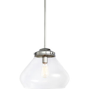 Blop 1 Light 14 inch Chrome Pendant Ceiling Light in Chrome and Clear