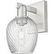 Arcadia Salina Armed Sconce Wall Light in Brushed Satin Nickel