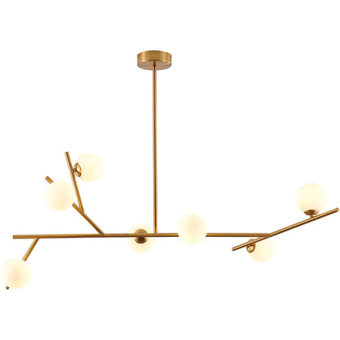 Canada 7 Light 11 inch Brass Chandelier Ceiling Light