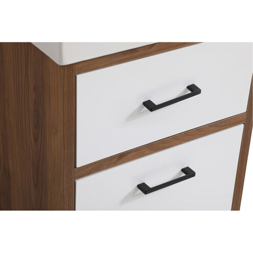 Boise 18 X 18 X 33 inch Matte White and Black Vanity Sink Set