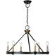 Notting Hill LED 26 inch Black and Brushed Brass Chandelier Ceiling Light