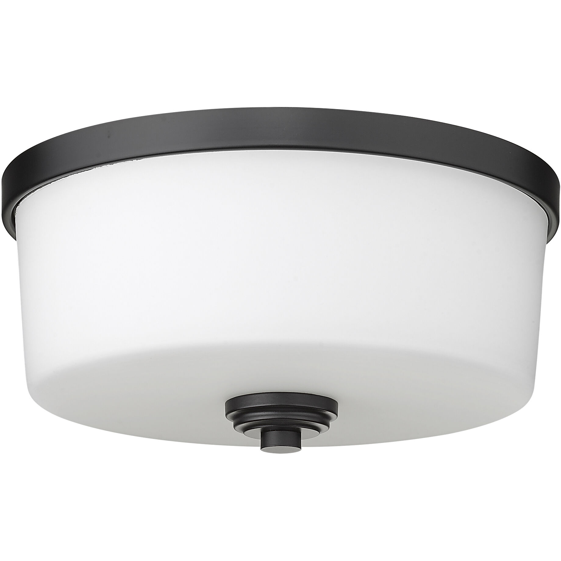 Arlington 3 Light 14 inch Matte Black Flush Mount Ceiling Light