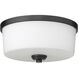 Arlington 3 Light 14 inch Matte Black Flush Mount Ceiling Light