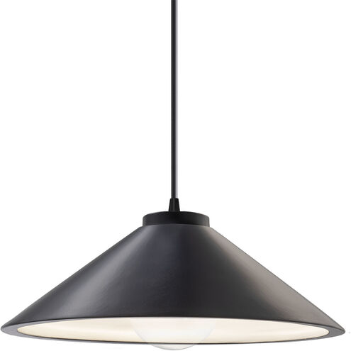 Radiance Collection LED 11.75 inch Carbon Matte Black with Matte Black Pendant Ceiling Light