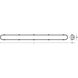 Vaportite LED 47.25 inch Grey Linear Flush Mount Ceiling Light