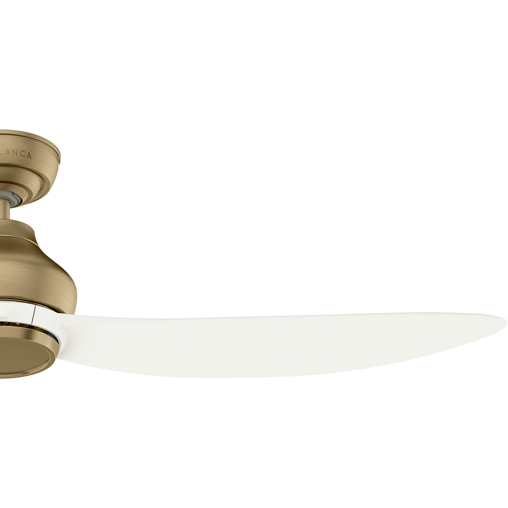 Eyla 52 inch Luxe Gold with Matte White Blades Outdoor Ceiling Fan