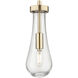 Owego 4 Light 47.5 inch Champagne Bronze Linear Pendant Ceiling Light in Clear Glass
