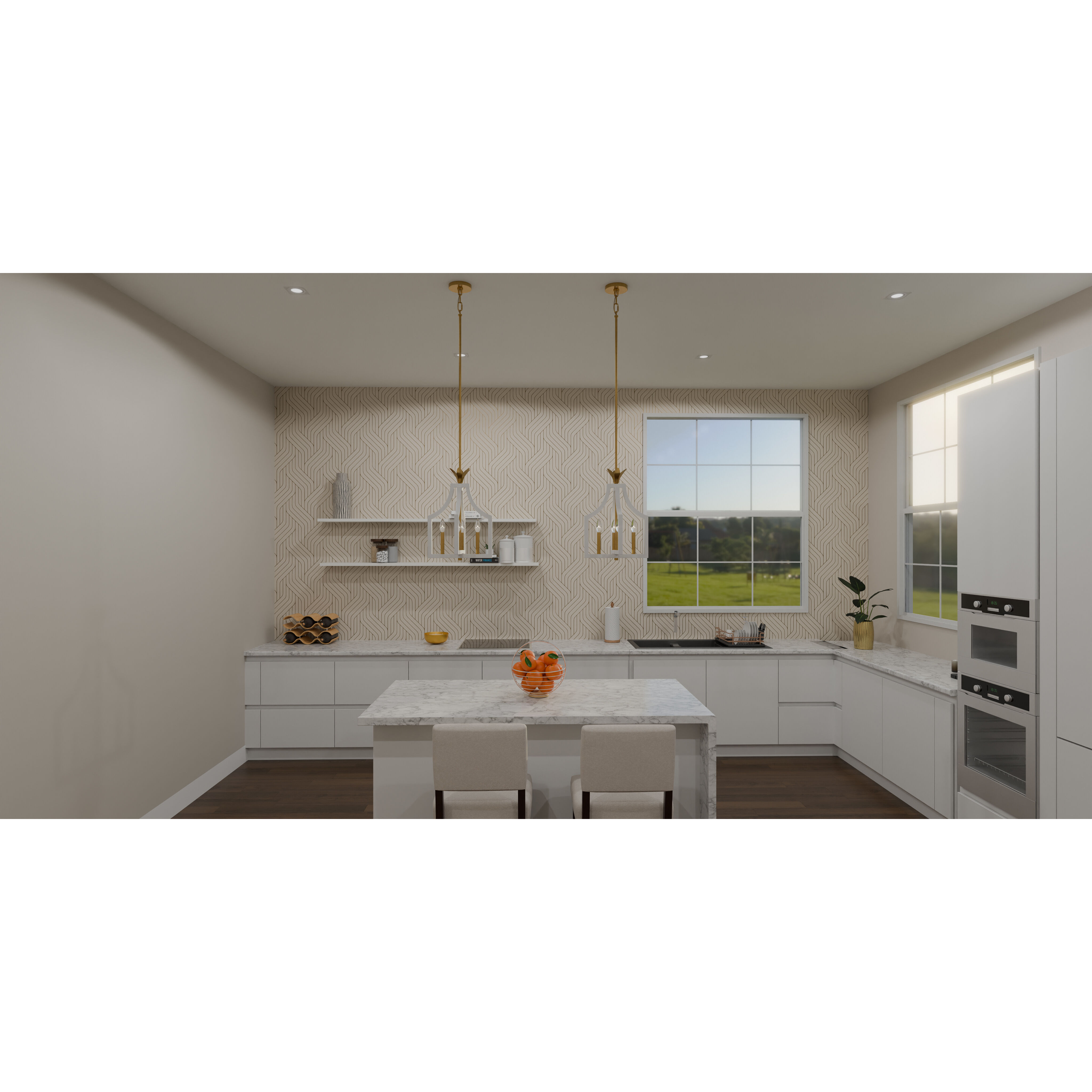 Quoizel Dusty Lane 4 Light Pendant, Matte White DSL1814W Quoizel Dusty Lane 4 Light Pendant, Matte White DSL1814W