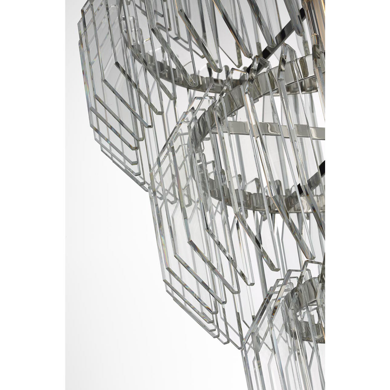 Waterford Killarney LED 19 inch Polished Nickel Layered Entry Chandelier Ceiling Light