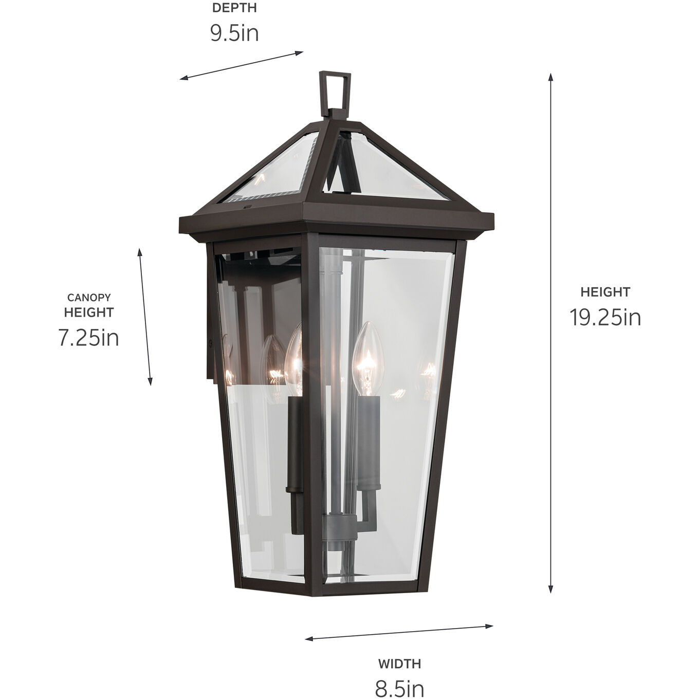 Regence 2 Light 19.25 inch Olde Bronze Outdoor Wall, Medium