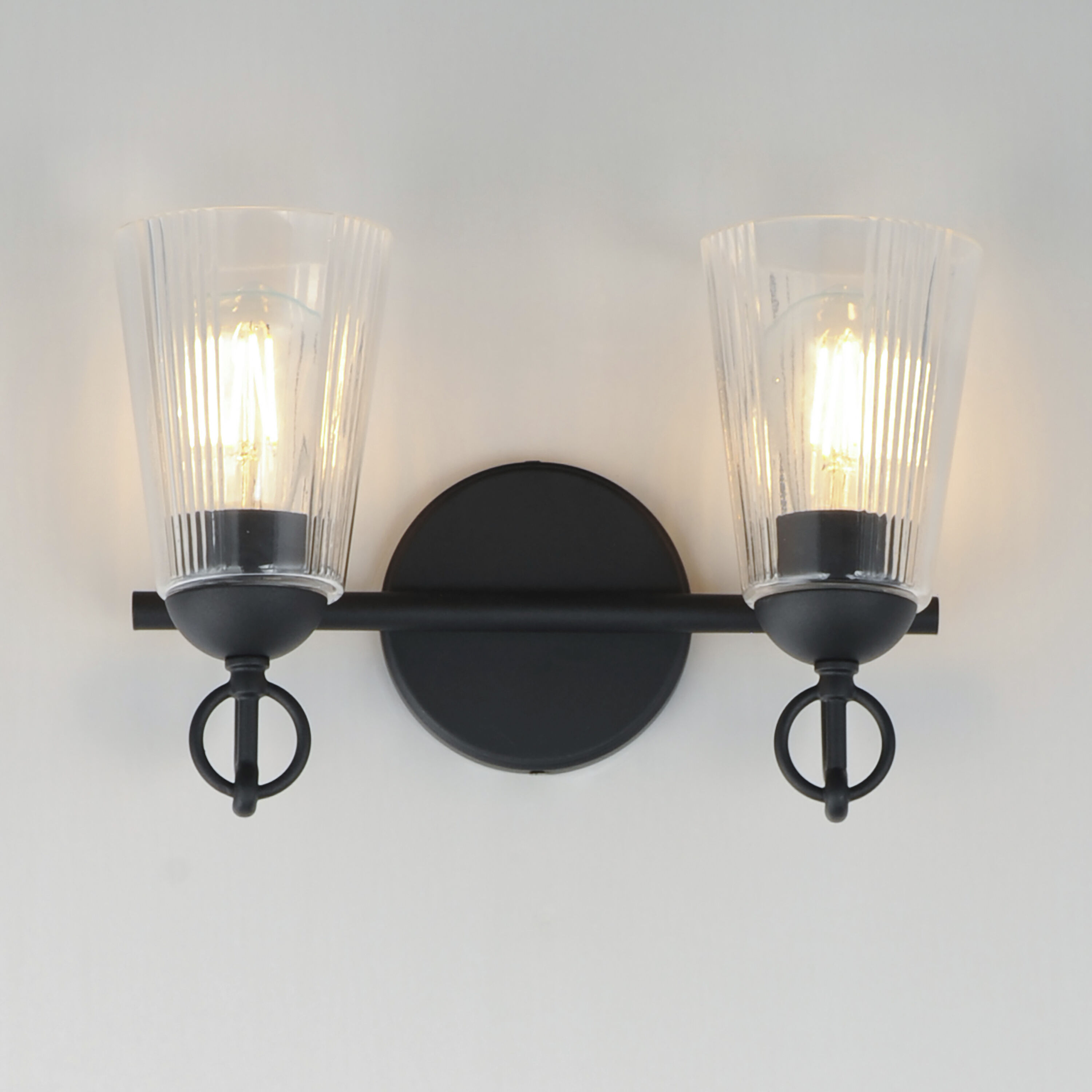 Jackson Hole Wall Sconce Wall Light in Black, Clear