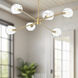 Alora Mood Willow 6 Light 37 inch Brushed Gold Chandelier Ceiling Light in Clear Glass
