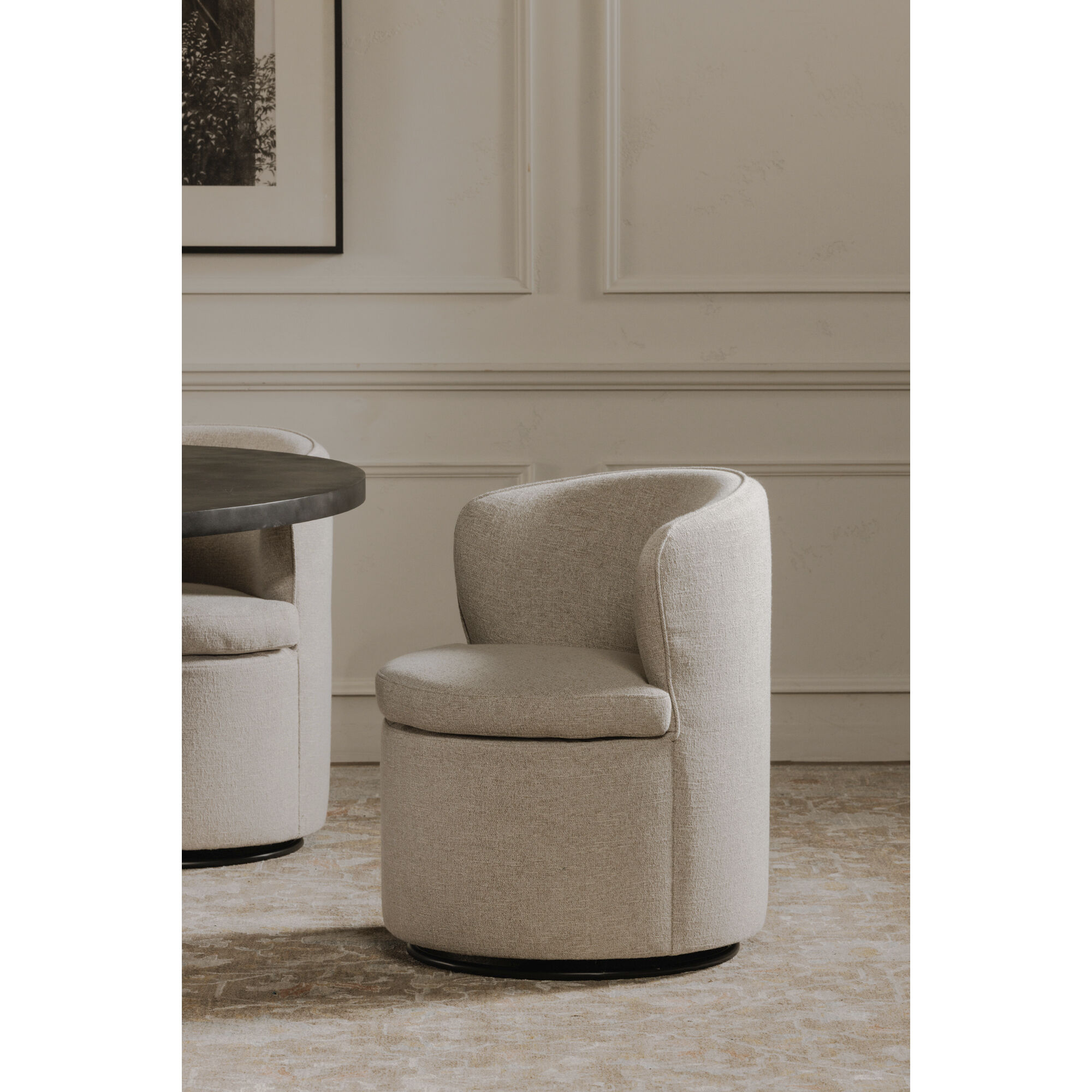 Dane Beige Swivel Dining Chair