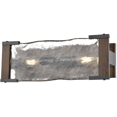 Georgian Bay 2 Light 14 inch Graphite and Ironwood Vanity Light Wall Light