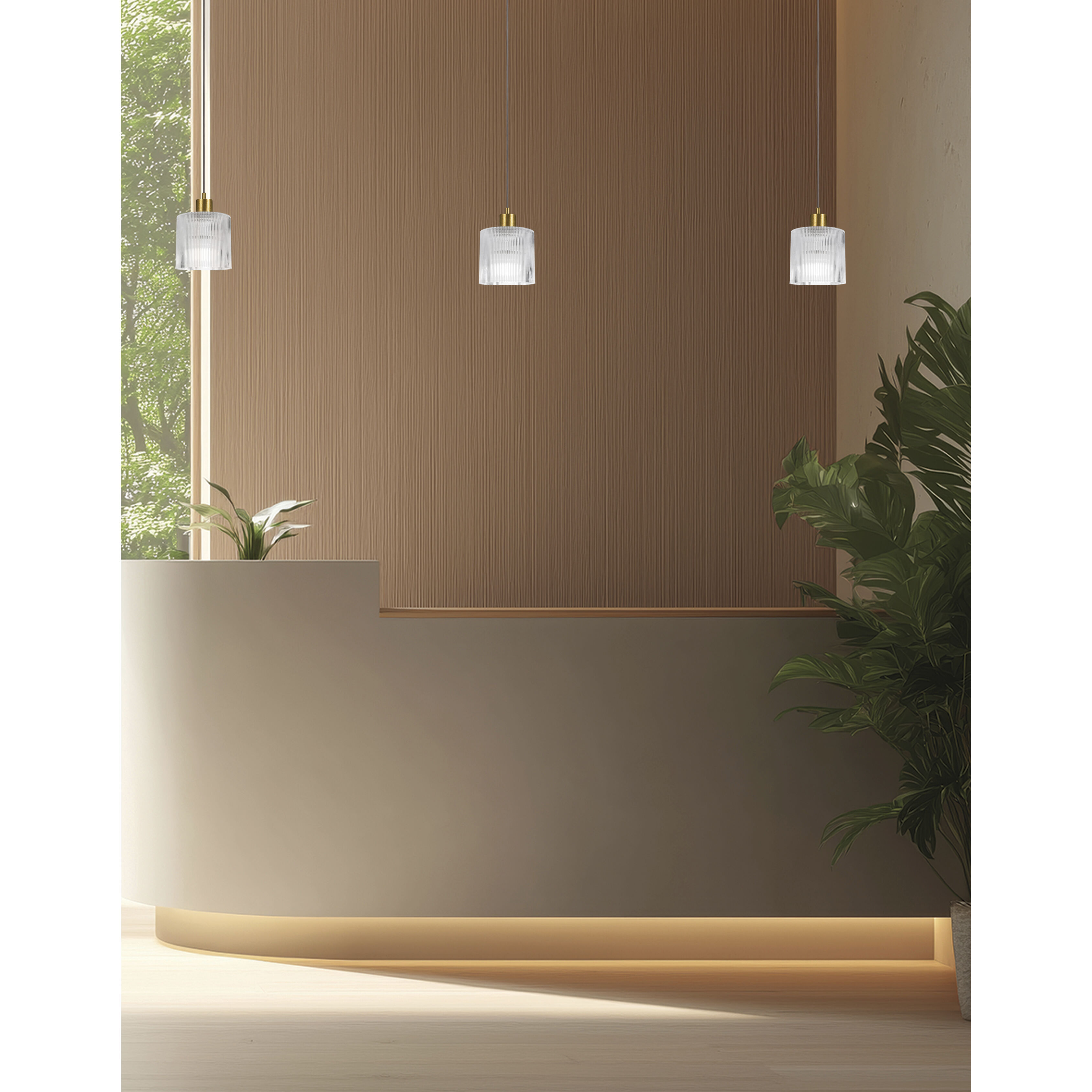 Nadine LED 7 inch Aged Brass Pendant Ceiling Light