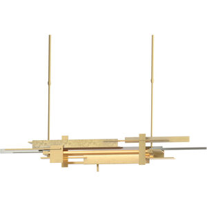 Planar LED 48.3 inch Modern Brass and Sterling Pendant Ceiling Light in Modern Brass/Sterling