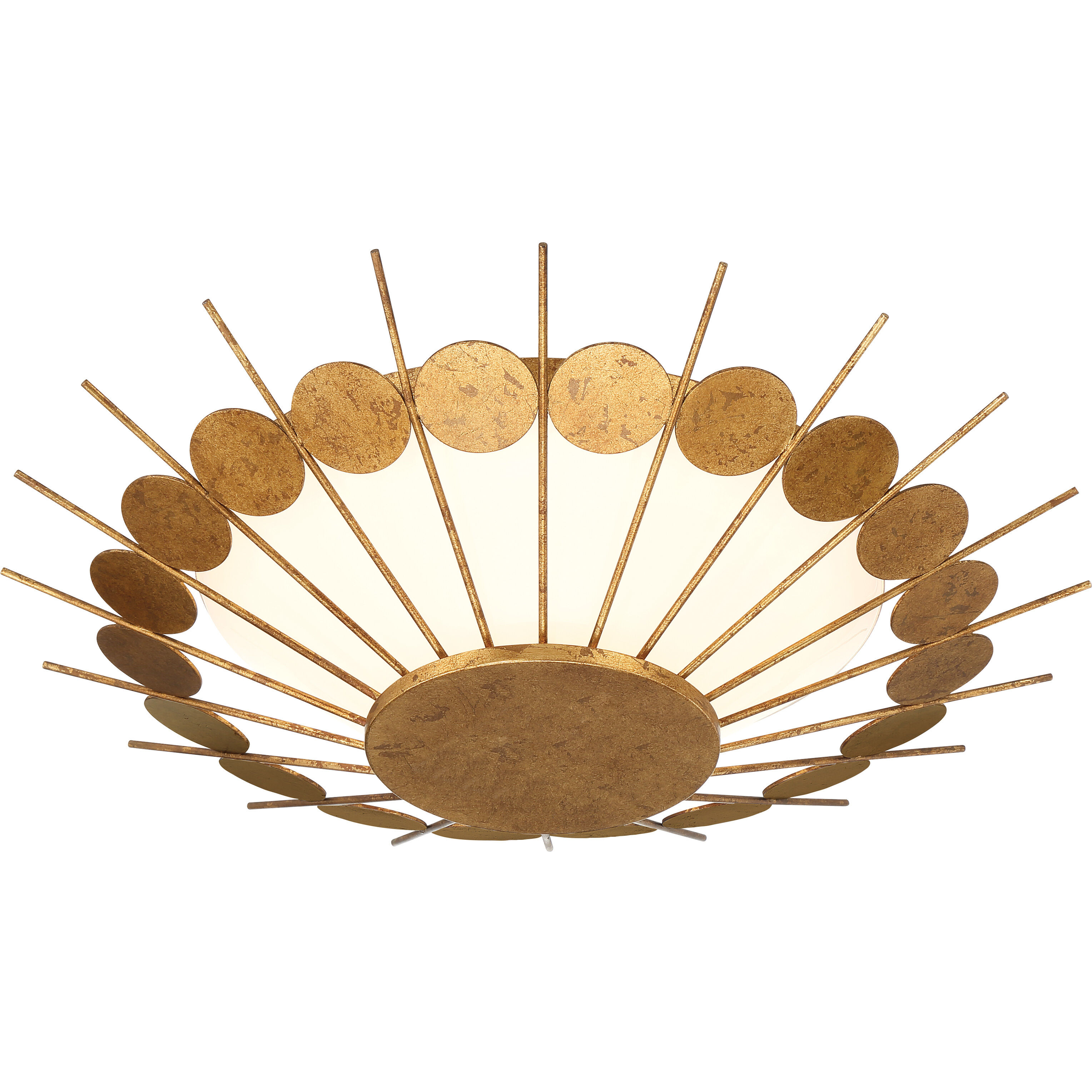 Capieso LED 20 inch Elara Gold Flush Mount Ceiling Light