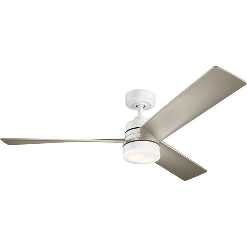 Spyn 52 inch White with Silver Blades Ceiling Fan