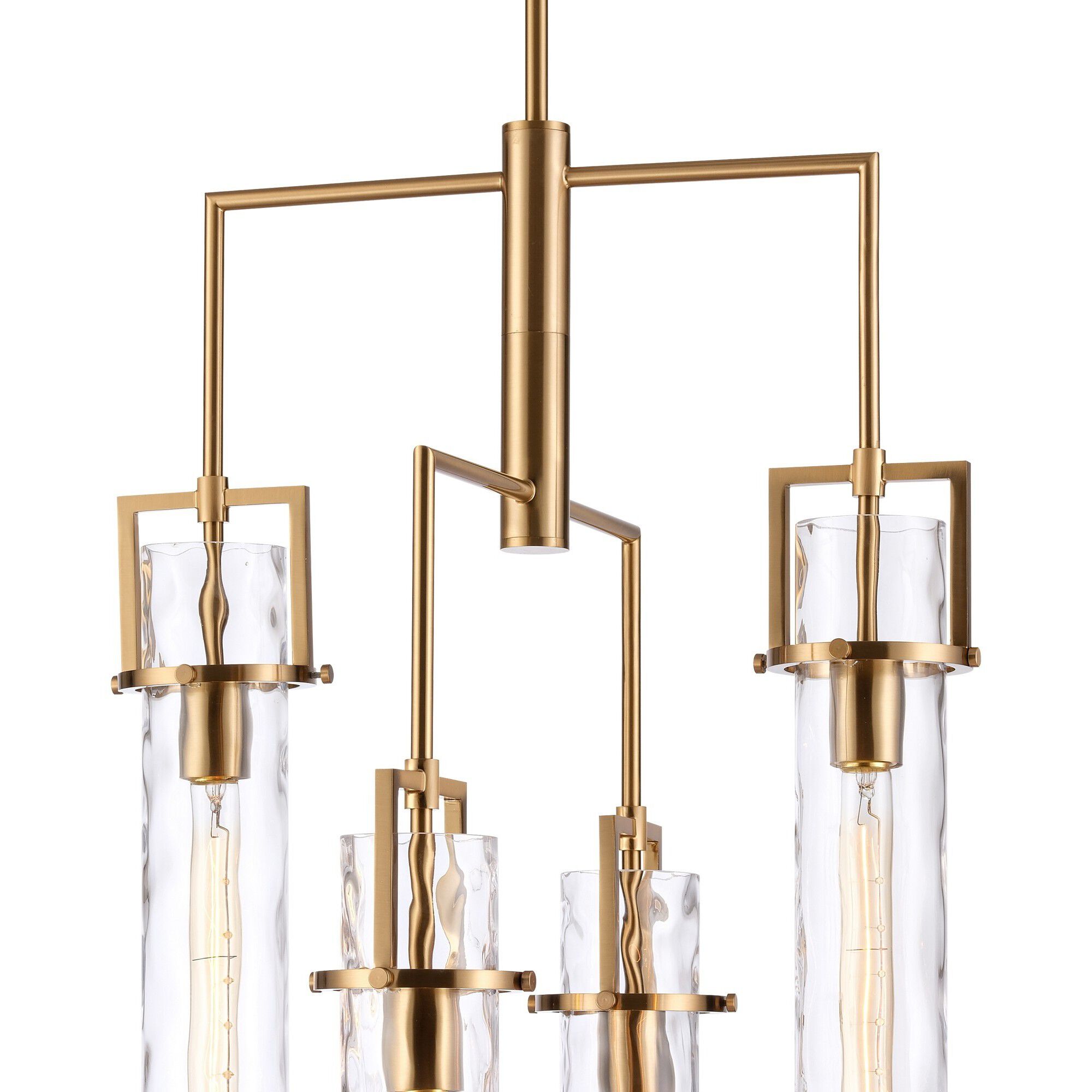 Jayden 4 Light 19.75 inch Lacquered Gold Chandelier Ceiling Light