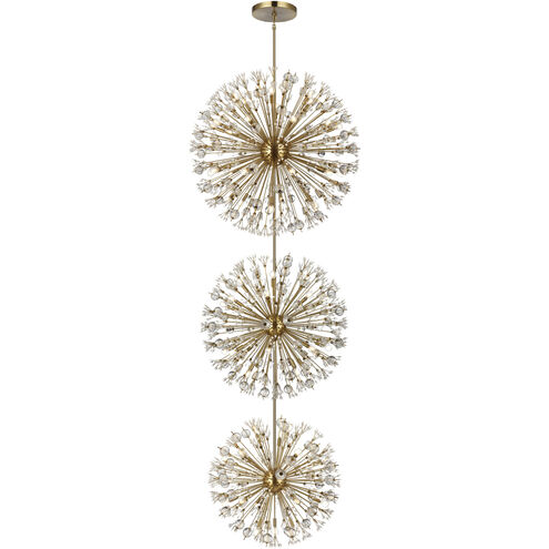 Vera 74 Light 44 inch Satin Gold Chandelier Ceiling Light