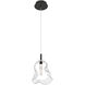 Norah 1 Light 5.5 inch Matte Black Standard Pendant Ceiling Light in Clear