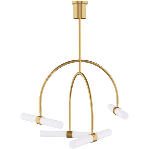 Sean Lavin Calumn LED 27.8 inch Natural Brass Chandelier Ceiling Light, Integrated LED