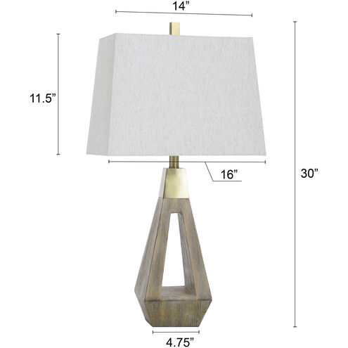 Roanoke 30 inch 100.00 watt Brown Brushed Table Lamp Portable Light