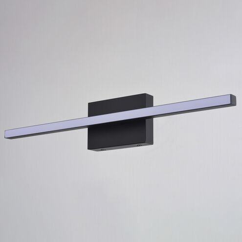Ashburn LED 24 inch Matte Black Bathroom Light Wall Light