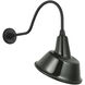 Thomas O'Brien Academy Barn Light LED 22 inch Matte Black Flynn Barn Light in 12.5" Green Tilted Bowers Shade