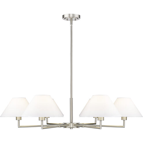 Leila 6 Light 44 inch Brushed Nickel Chandelier Ceiling Light