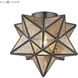Moravian Star 1 Light 11 inch Oil Rubbed Bronze Flush Mount Ceiling Light